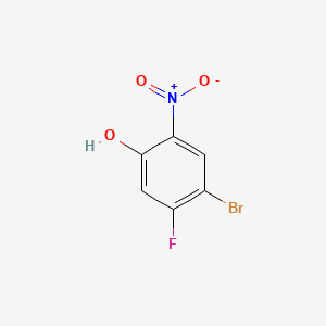 Molecular structure of 4-Bromo-5-fluoro-2-nitrophenol