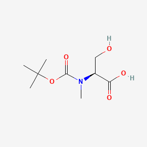 Molecular structure of N-(1,1-Dimethylethoxy)carbonyl-N-methyl-L-serine