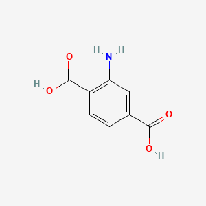Molecular structure of 2-Aminoterephthalic acid