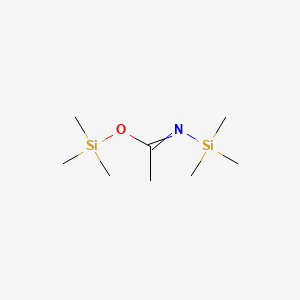 Molecular structure of N,O-Bis(trimethylsilyl)acetamide