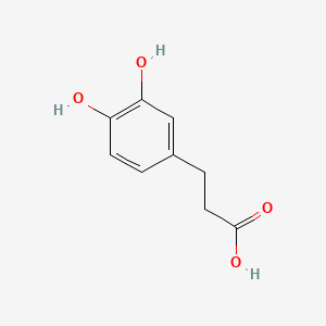 Molecular structure of 3,4-Dihydroxyphenylpropionic acid