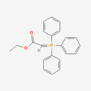 Molecular structure of Ethyl (triphenylphosphoranylidene)acetate