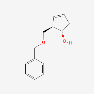 Molecular structure of (1S-trans)-2-[(Phenylmethoxy)methyl]-3-cyclopenten-1-ol