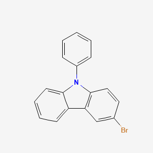 Molecular structure of 3-Bromo-9-phenylcarbazole