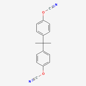 Molecular structure of 2,2-Bis-(4-cyanatophenyl)propane