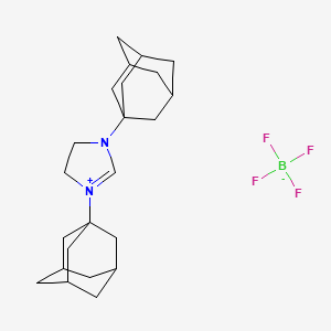 Molecular structure of 1,3-Di(1-adaMantyl)iMidazoliniuM Tetrafluoroborate