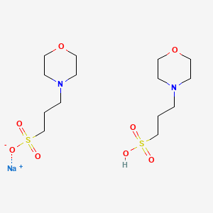 Molecular structure of MOPS hemisodium salt