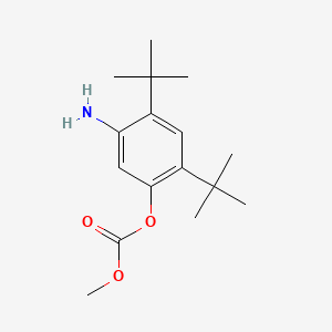 Molecular structure of 5-Amino-2,4-di-tert-butylphenylmethylcarbonate