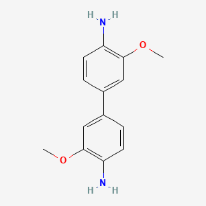 Molecular structure of 3,3-Dimethoxybenzidine