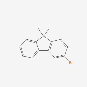Molecular structure of 9H-Fluorene, 3-bromo-9,9-dimethyl-
