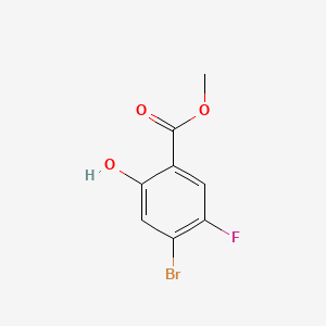 Molecular structure of Methyl 4-broMo-5-fluoro-2-hydroxy-benzoate