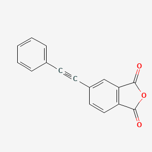 Molecular structure of 4-(Phenylethynyl)phthalic anhydride