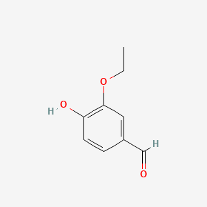 Molecular structure of Ethyl vanillin