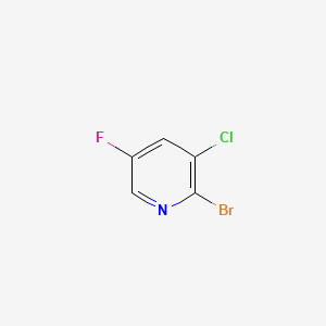 Molecular structure of 2-bromo-3-chloro-5-fluoropyridine