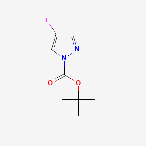 Molecular structure of tert-Butyl 4-iodopyrazole-1-carboxylate