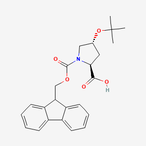Molecular structure of Fmoc-4-tert-butoxy-L-proline