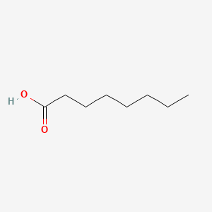Molecular structure of Octanoic acid
