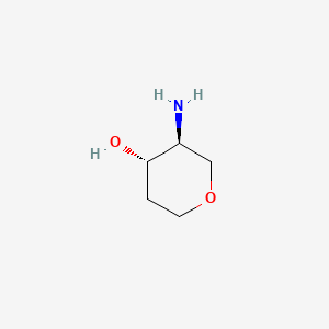 Molecular structure of (3S,4S)-3-Amino-4-hydroxy-tetrahydropyran