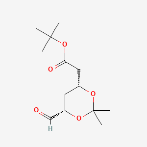Molecular structure of tert-Butyl (4R-cis)-6-formaldehydel-2,2-dimethyl-1,3-dioxane-4-acetate