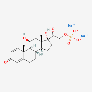 Molecular structure of Prednisolone phosphate sodium