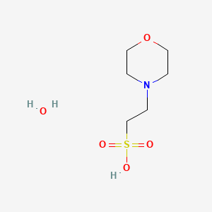 Molecular structure of MES hydrate