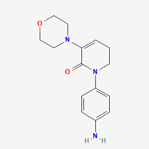 Molecular structure of 1-(4-AMinophenyl)-5,6-dihydro-3-(4-Morpholinyl)-2(1h)-pyridinone
