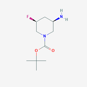 Molecular structure of (3R,5S)-tert-butyl 3-aMino-5-fluoropiperidine-1-carboxylate