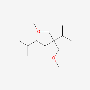 Molecular structure of 2-isopropyl-2-(1-methylbutyl)-1,3-dimethoxypropane