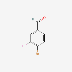 Molecular structure of 4-Bromo-3-fluorobenzaldehyde