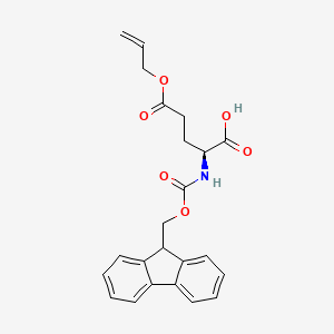 Molecular structure of Fmoc-L-glutamic acid 5-allyl ester