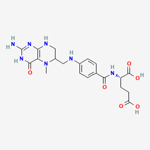 Molecular structure of 5-Methyltetrahydrofolic acid