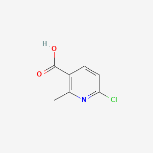 Molecular structure of 6-Chloro-2-methylnicotinic acid