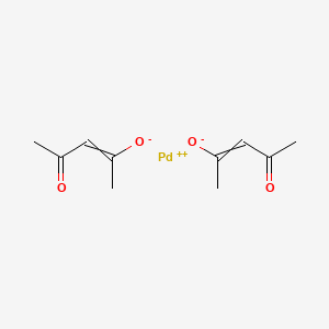 Molecular structure of Palladium(II) acetylacetonate