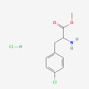 Molecular structure of DL-4-Chlorophenylalanine methyl ester hydrochloride