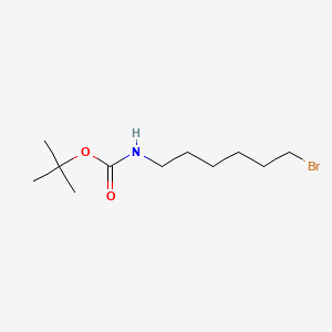 Molecular structure of 6-(N-t-butyloxycarbonylamino)hexyl bromide