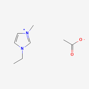 Molecular structure of 1-Ethyl-3-methylimidazolium acetate