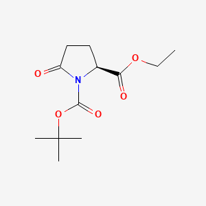 Molecular structure of N-Boc-L-pyroglutamic acid ethyl ester