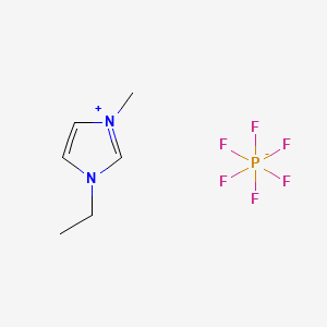Molecular structure of 1-Ethyl-3-methylimidazolium hexafluorophosphate (EMIM PF6)