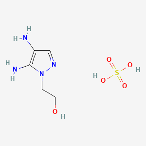 Molecular structure of 4,5-Diamino-1-(2-hydroxyethyl)pyrazole sulfate