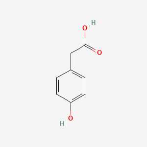 Molecular structure of 4-Hydroxyphenylacetic acid
