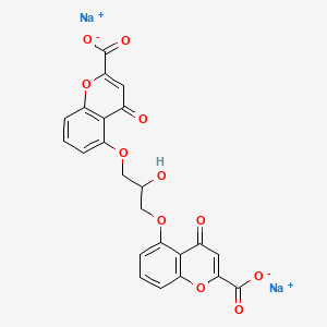Molecular structure of Sodium cromoglycate