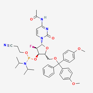 Molecular structure of 5-O-DMT-2-F-dC(N-Ac)-3-CEDPA