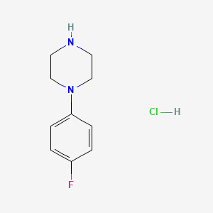 Molecular structure of 1-(4-Fluorophenyl)piperazine hydrochloride