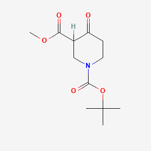 Molecular structure of 1-tert-Butyl 3-methyl 4-oxopiperidine-1,3-dicarboxylate