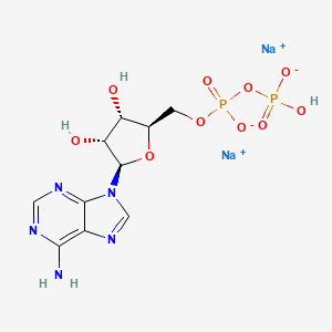 Molecular structure of Adenosine-5-diphosphate disodium salt