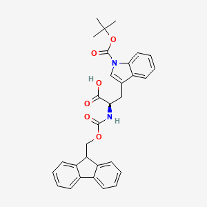 Molecular structure of Fmoc-D-Trp(Boc)-OH