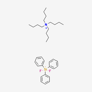 Molecular structure of Tetrabutylammonium difluorotriphenylsilicate