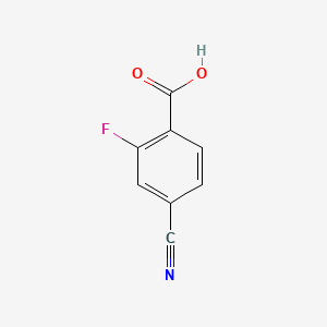 Molecular structure of 4-Cyano-2-fluorobenzoic acid
