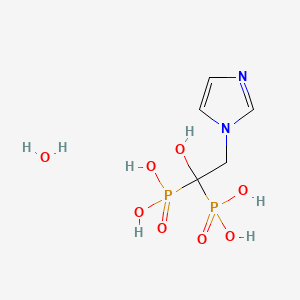 Molecular structure of Zoledronic acid hydrate