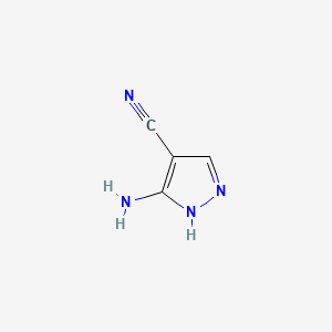 Molecular structure of 3-Amino-4-pyrazolecarbonitrile